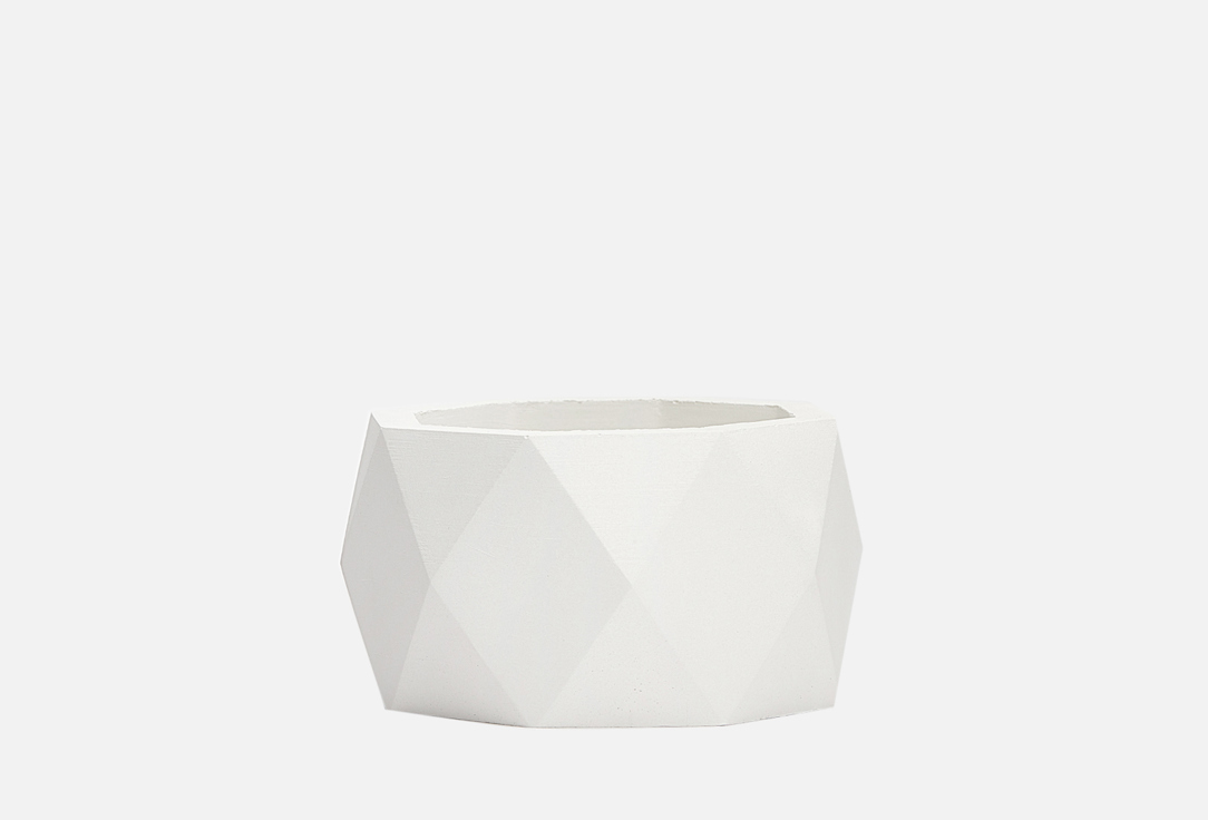 Изображение товара Кашпо для суккулентов Villermo РОМБ белое гипсовое 200 мл