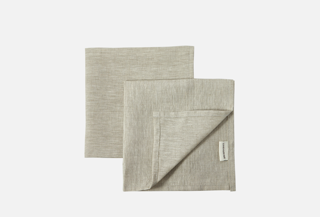 

Салфетки льняные LINEN&HOME, Серый, Натуральный 2 шт