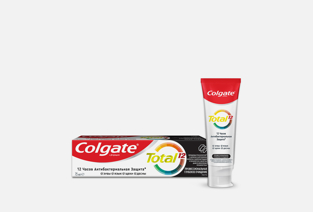 зубная паста Colgate Total charcoal Deep clean  