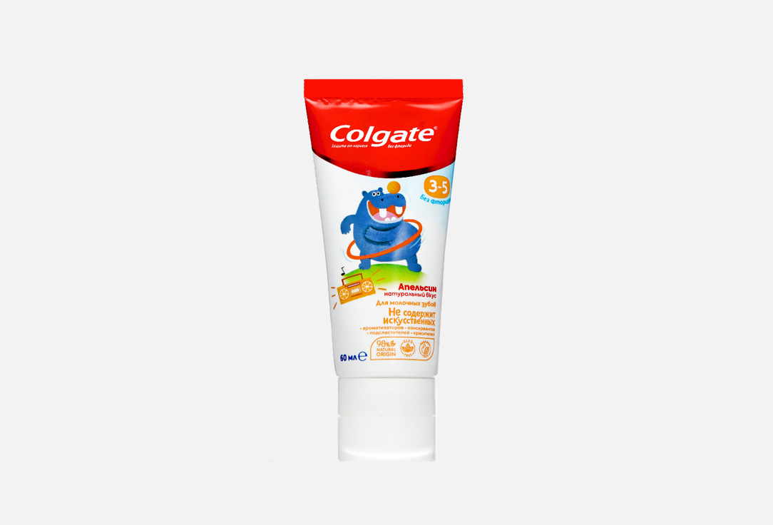 Зубная паста COLGATE COL KIDS FREE FROM COLORS 3-5 MINT 60ML 60 мл гелевая зубная паста для детей гурмандиз апельсин 50 мл