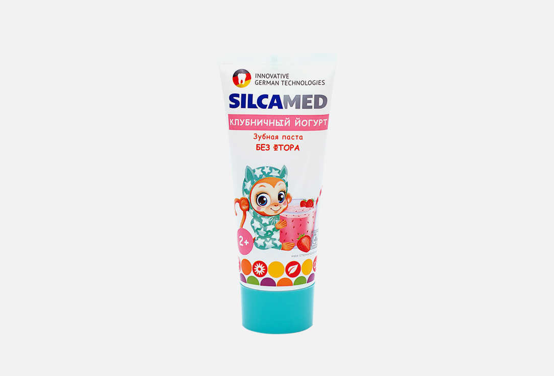 Детская зубная паста, от 2 лет SILCA MED, Клубничный йогурт 65 г детская зубная паста от 2 лет silca med клубничный йогурт 65 г