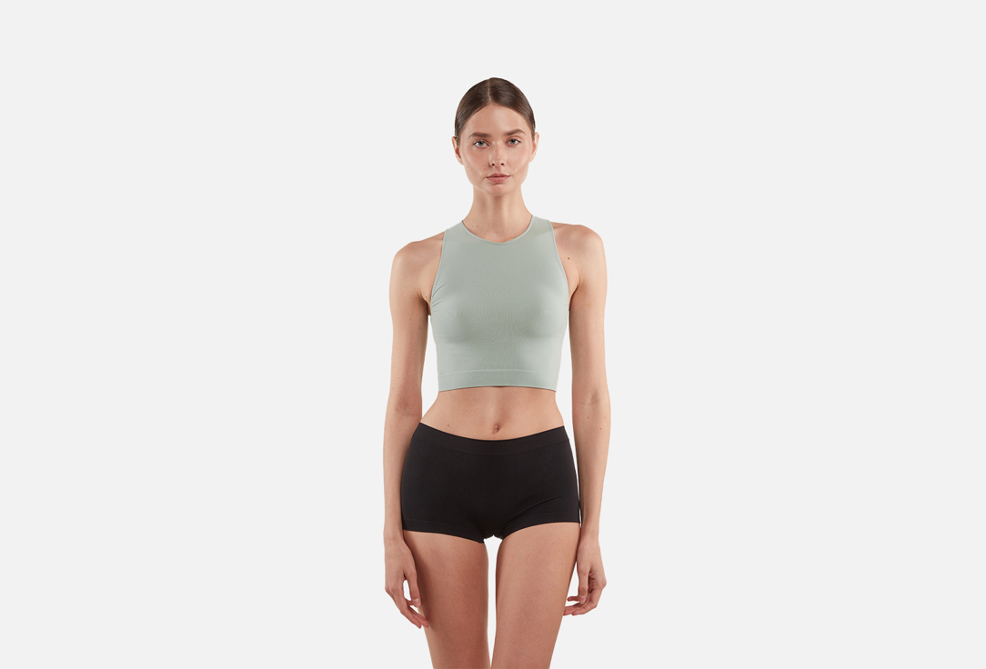 Топ-халтер MY Halter Neck pistache 2021summer halter neck crop y2k tops knit hollow out jacquard sleeveless backless tank casual green blouse sexy club bustier top