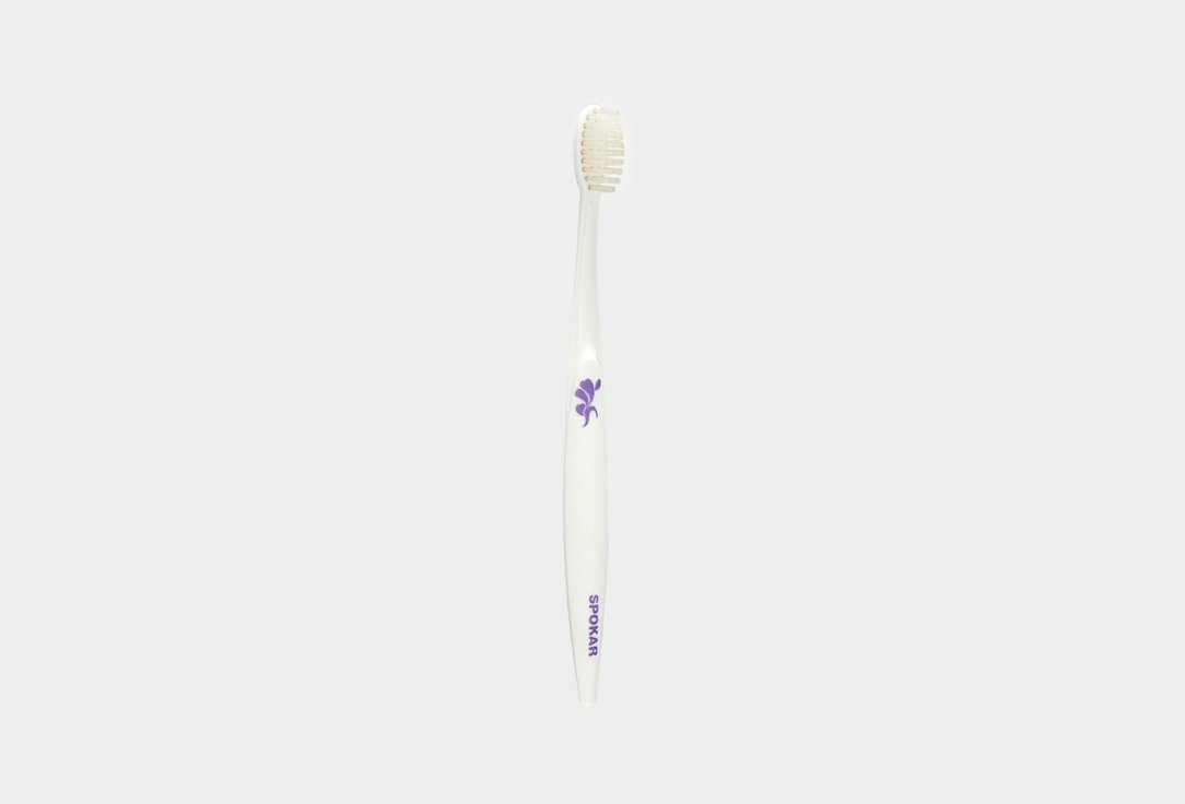 Антибактериальная зубная щетка SPOKAR LADY soft 1 шт бамбуковая зубная щетка белая мягкая щетина bio4you biomika