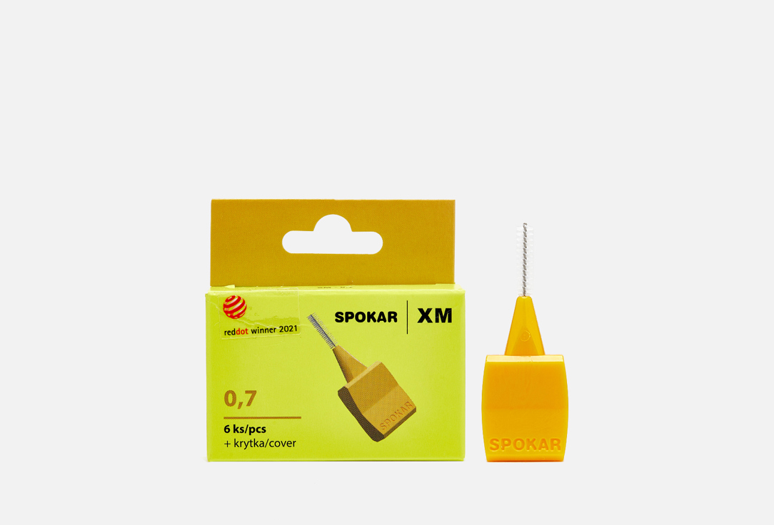 Интердентальный цилиндрический ершик SPOKAR Interdental brushes XM 6 шт набор интердентальных цилиндрических ершиков spokar 04 07 xm set 4 шт