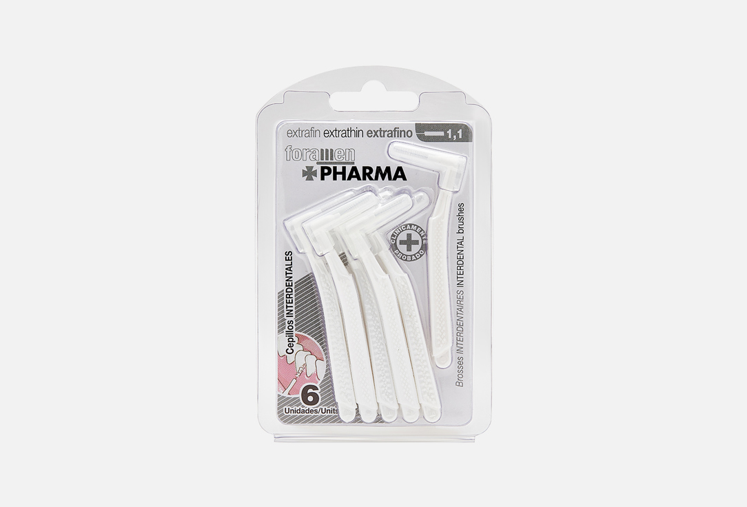 Ершики интердентальные ультратонкие PHARMA Interdental brushes 6 шт ершики интердентальные средние pharma interdental brushes 6