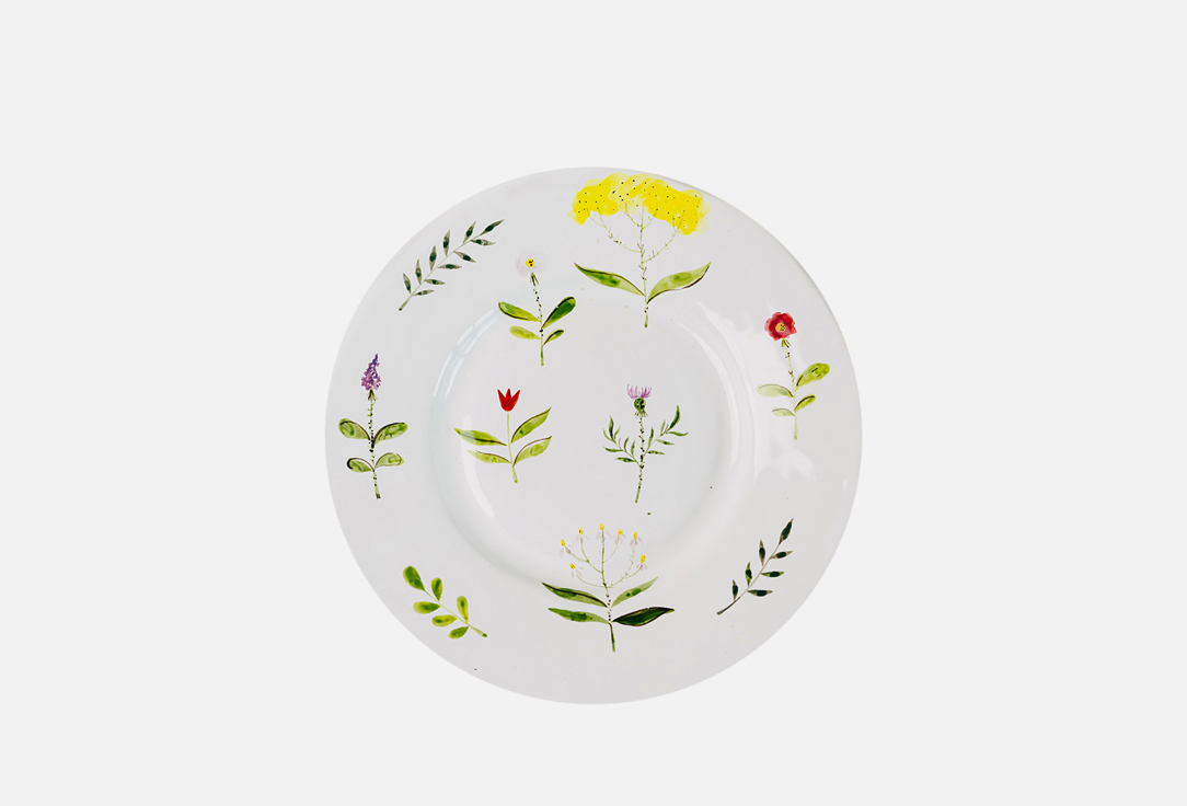 Керамическая тарелка ODARYADARYA Полевые цветы, 24 см 1 шт тарелка odaryadarya пижма 1 шт