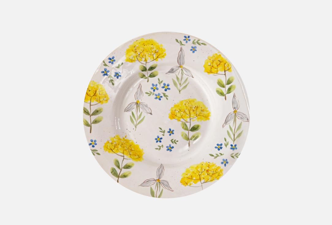 глубокая тарелка odaryadarya цветы и фрукты 1 шт Керамическая тарелка ODARYADARYA Пижма, 24 см 1 шт