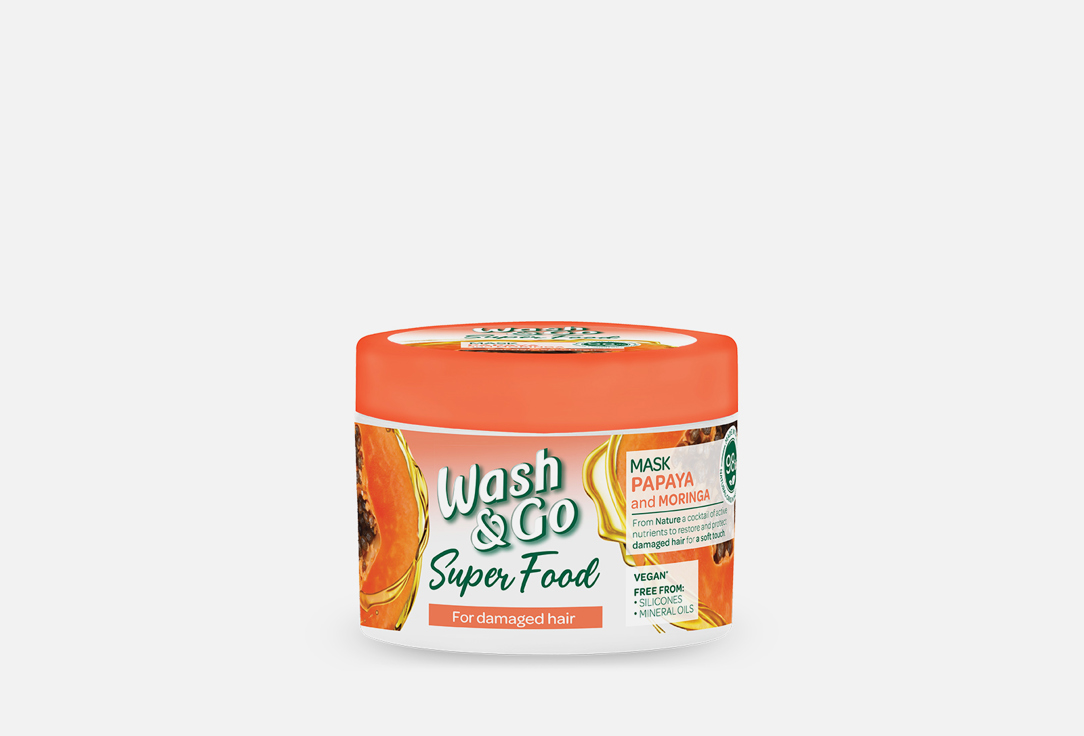Маска с папайей и морингой  Wash & Go Superfood Papapya 