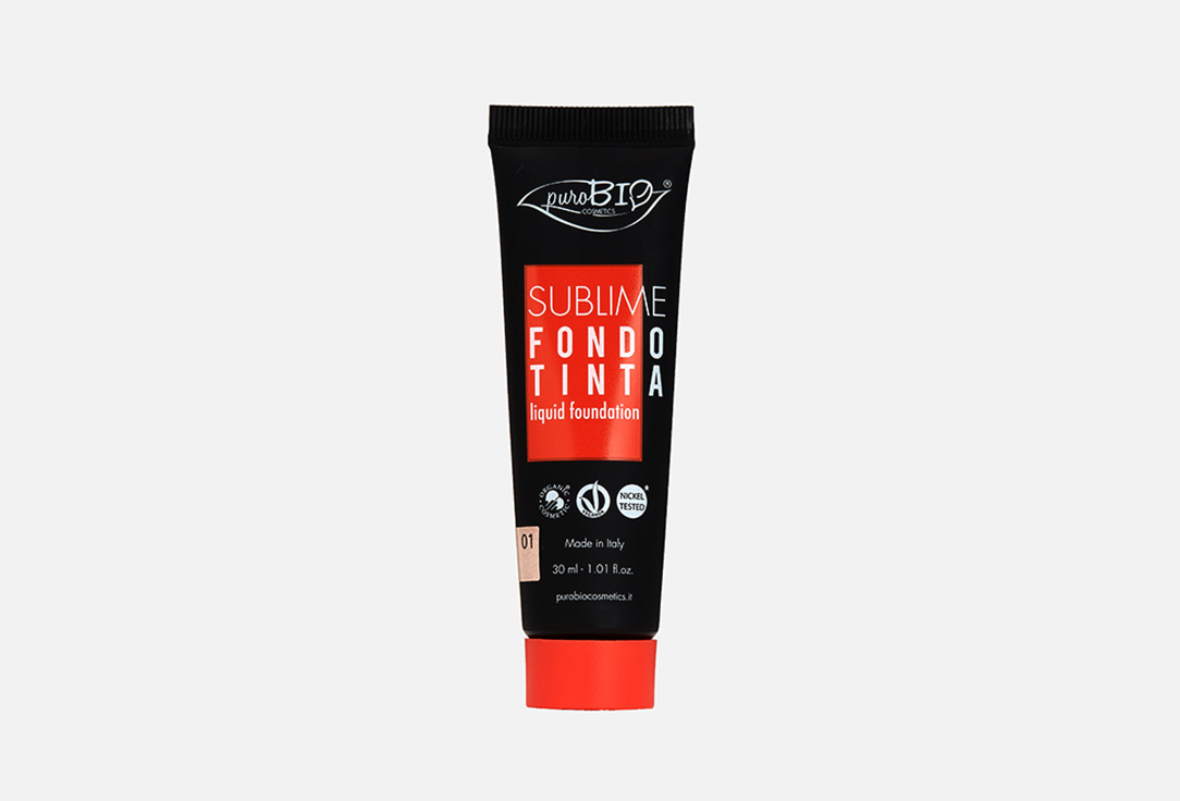 Крем тональный влагостойкий  PuroBio Cosmetics Sublime liquid foundation 01