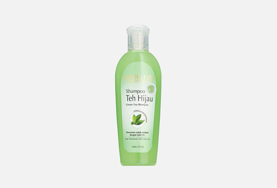 Шампунь для роста волос, защищающий от ультрафиолета MUSTIKA RATU Green Tea 175 мл шампунь для роста волос shampoo green tea teh hijau 175мл