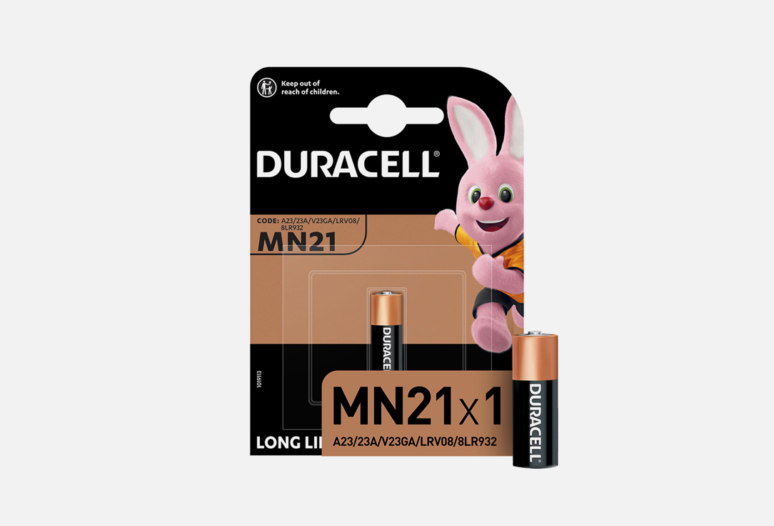 Батарейка DURACELL MN21 1 шт батарейка спец щелочная алкалиновая тип mn21 a23 lr23 duracell security 12 v 1шт в блистере
