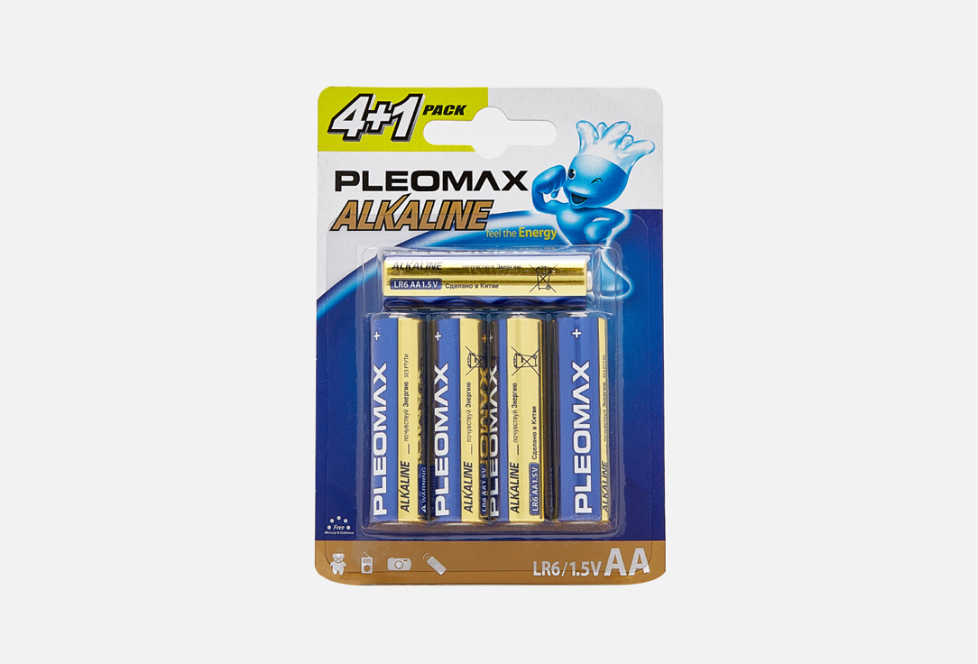 Батарейка Pleomax LR6-4+1BL 