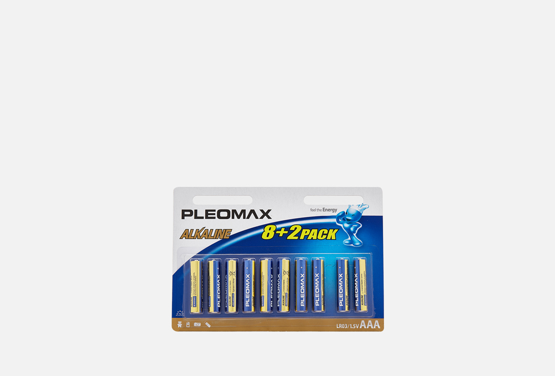 Батарейка Pleomax LR03-8+2BL  