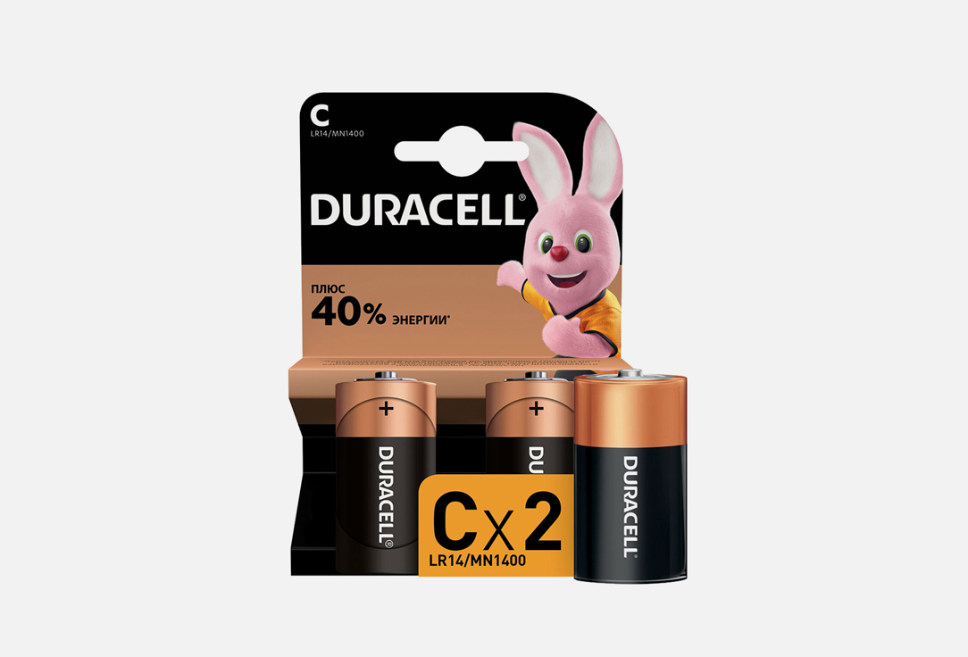 Батарейка DURACELL LR14-2BL NEW  2 шт батарейки duracell lr03 2bl basic aaa 2шт