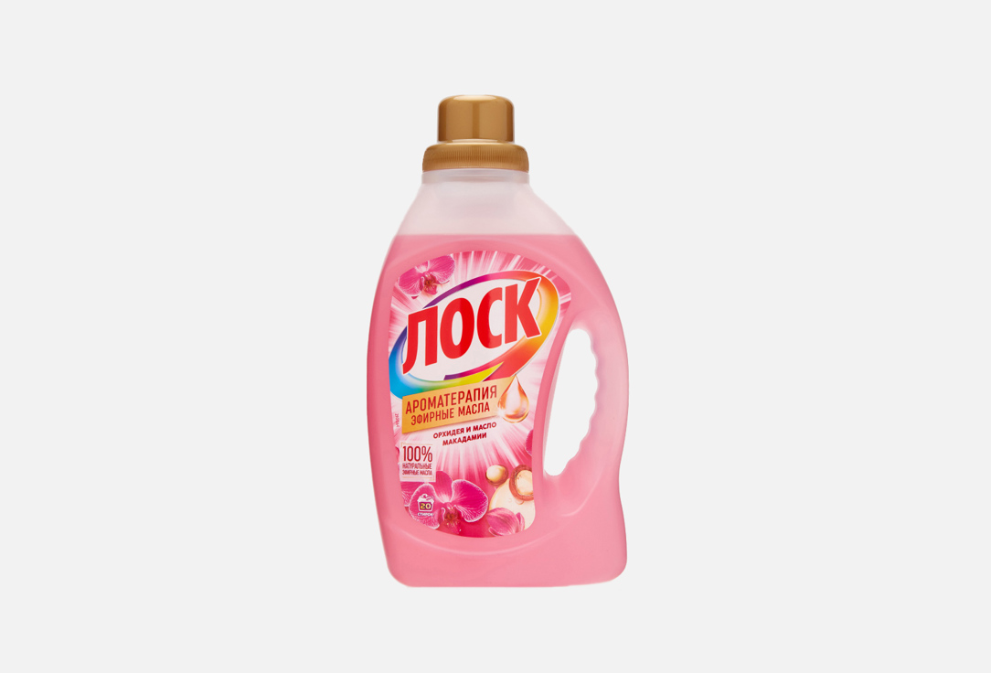 Изображение товара Гель для стирки цветного и белого белья Лоск ароматерапия, орхидея и масло макадамии