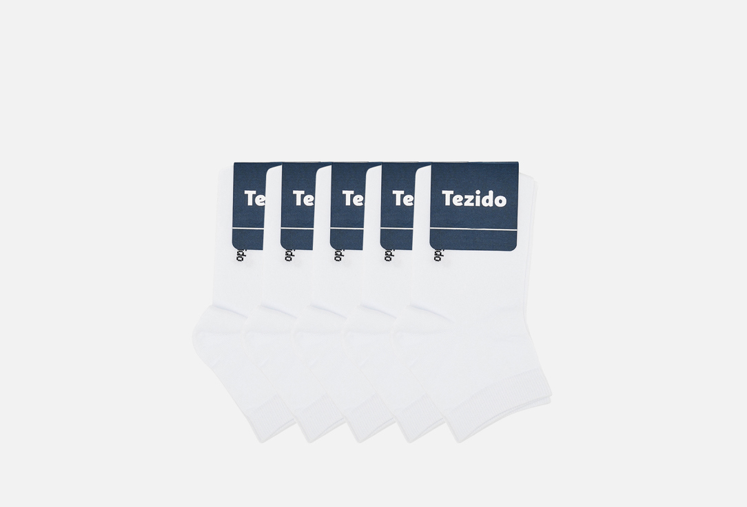 Носки TEZIDO Сет из 5 пар, белый носки tezido круги 36 40