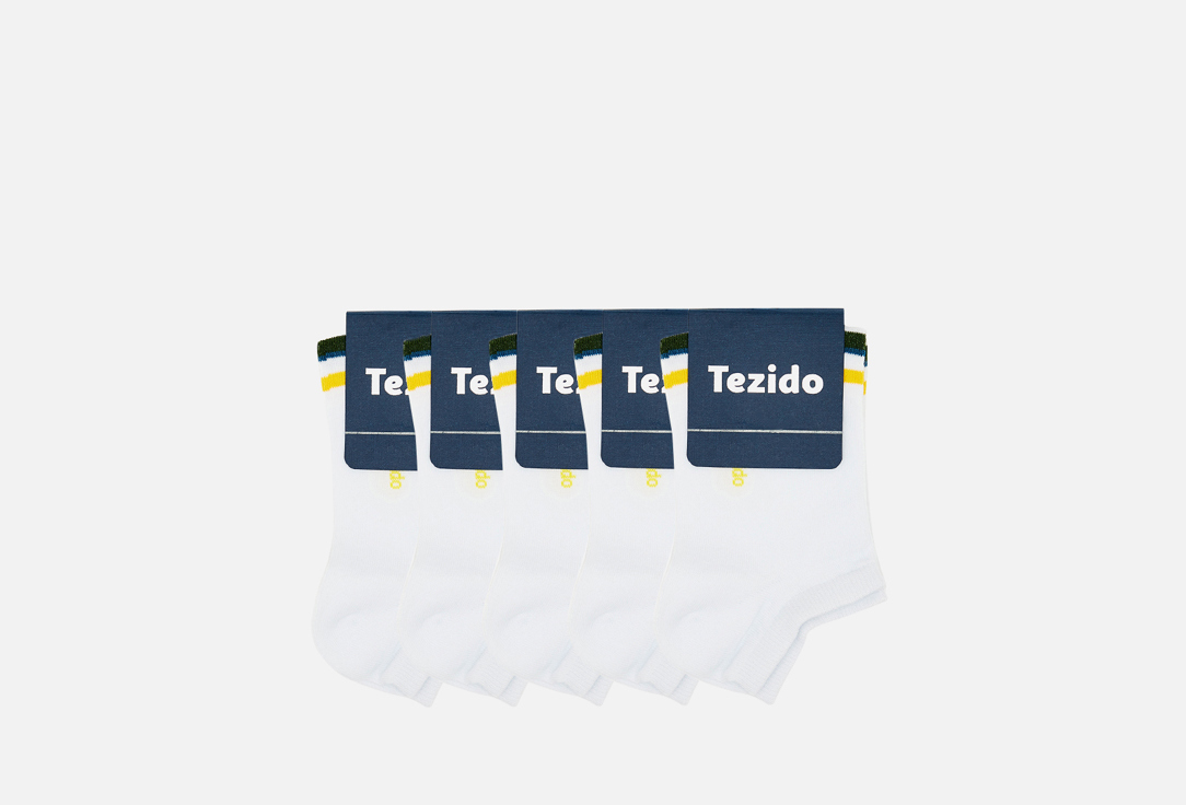 Следки TEZIDO Сет из 5 пар, белый носки tezido круги 36 40