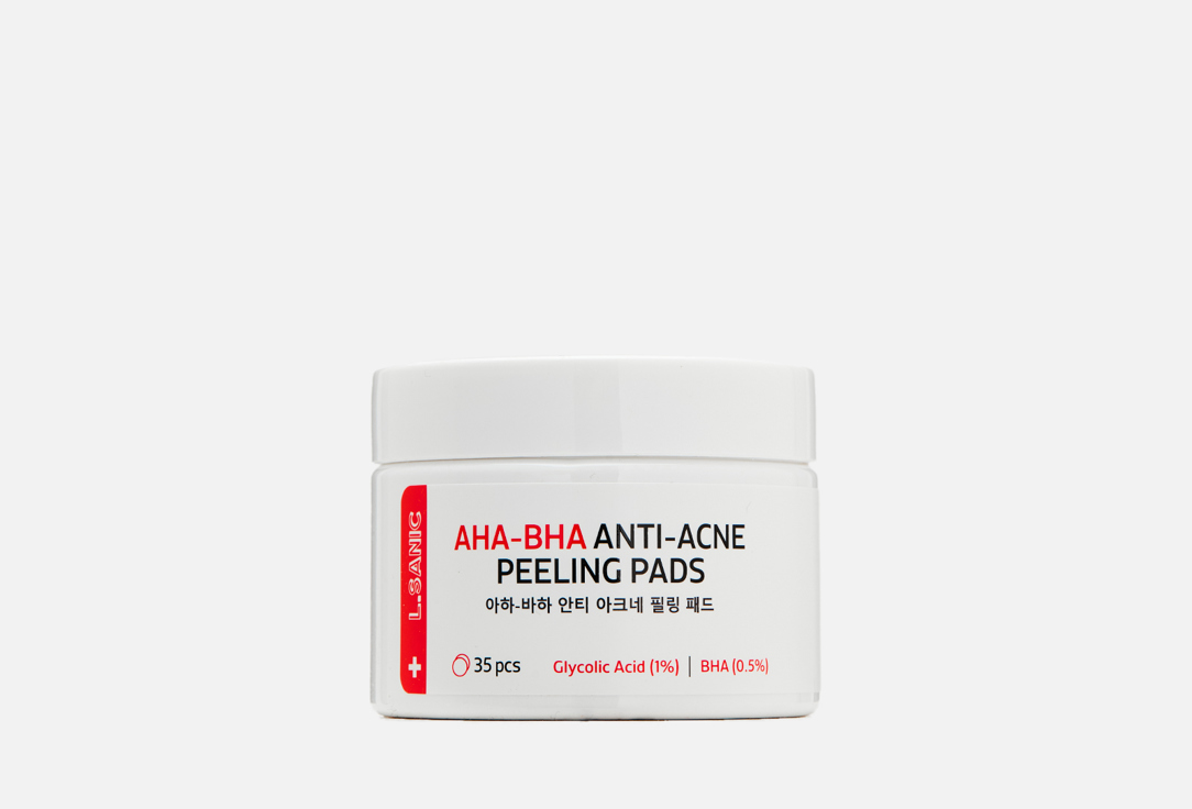 Отшелушивающие диски с AHA и BHA кислотами против несовершенств кожи L.SANIC AHA-BHA Anti-Acne Peeling Pads 