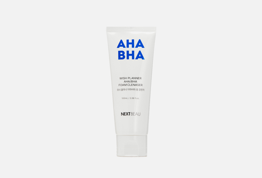 Очищающая пенка для умывания с AHA/BHA кислотами для проблемной кожи NEXTBEAU Wish Planner AHA/BHA Foam Cleanser 100 мл