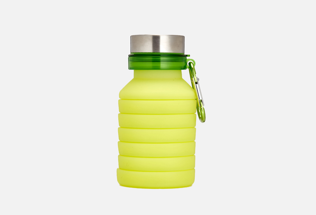 Бутылка для воды BRADEX Силиконовая складная с крышкой и карабином 500 мл посуда и инвентарь bradex бутылка спрей для масла