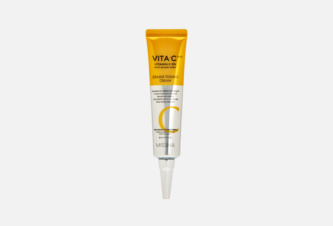 Крем-ластик для лица MISSHA Vita C Plus Eraser Toning Cream 30 мл антивозрастная сыворотка ампула с витамином с missha vita c plus spot correcting