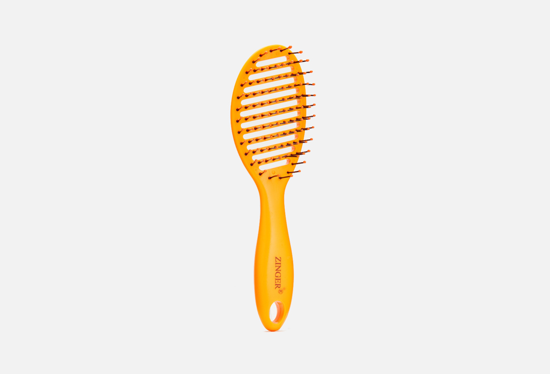 Расческа для волос ZINGER 5037, оранжевый 1 шт расческа zinger 9738 круглая продувная с натуральной щетиной