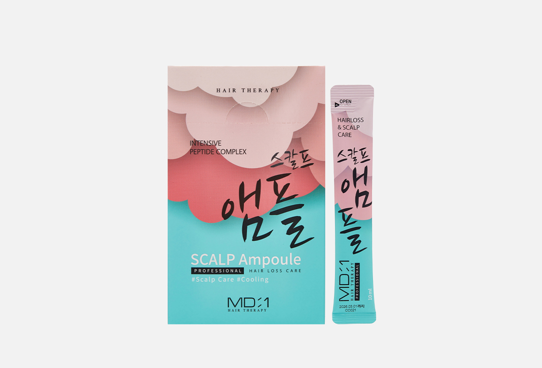 

Ампульная маска для кожи головы с интенсивным пептидным комплексом MD-1, Intensive Peptide Complex Scalp Ampoule 20 шт