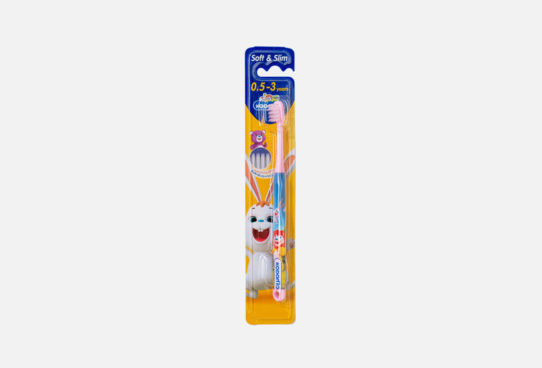 цена Зубная щетка для детей от 0,5 до 3 лет LION Kodomo Soft & Slim Toothbrush 1.5-3 years 1 шт