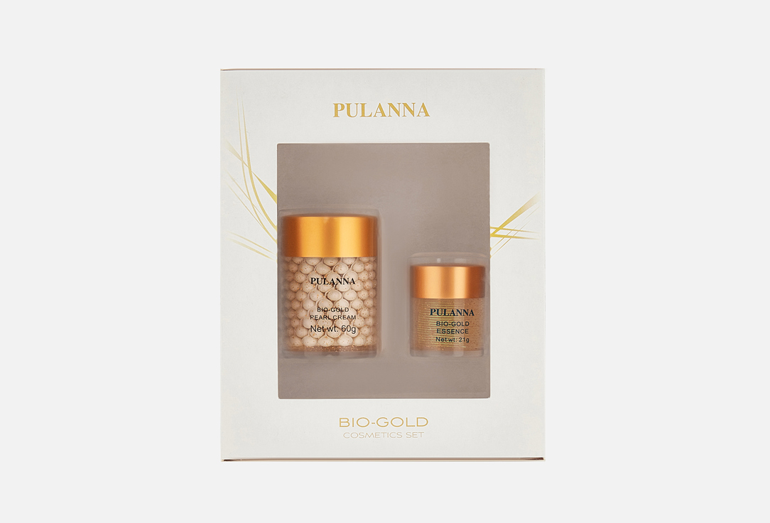 Подарочный набор PULANNA Bio-gold Cosmetics Set 81 г увлажняющий ночной крем био золото и виноград pulanna bio gold