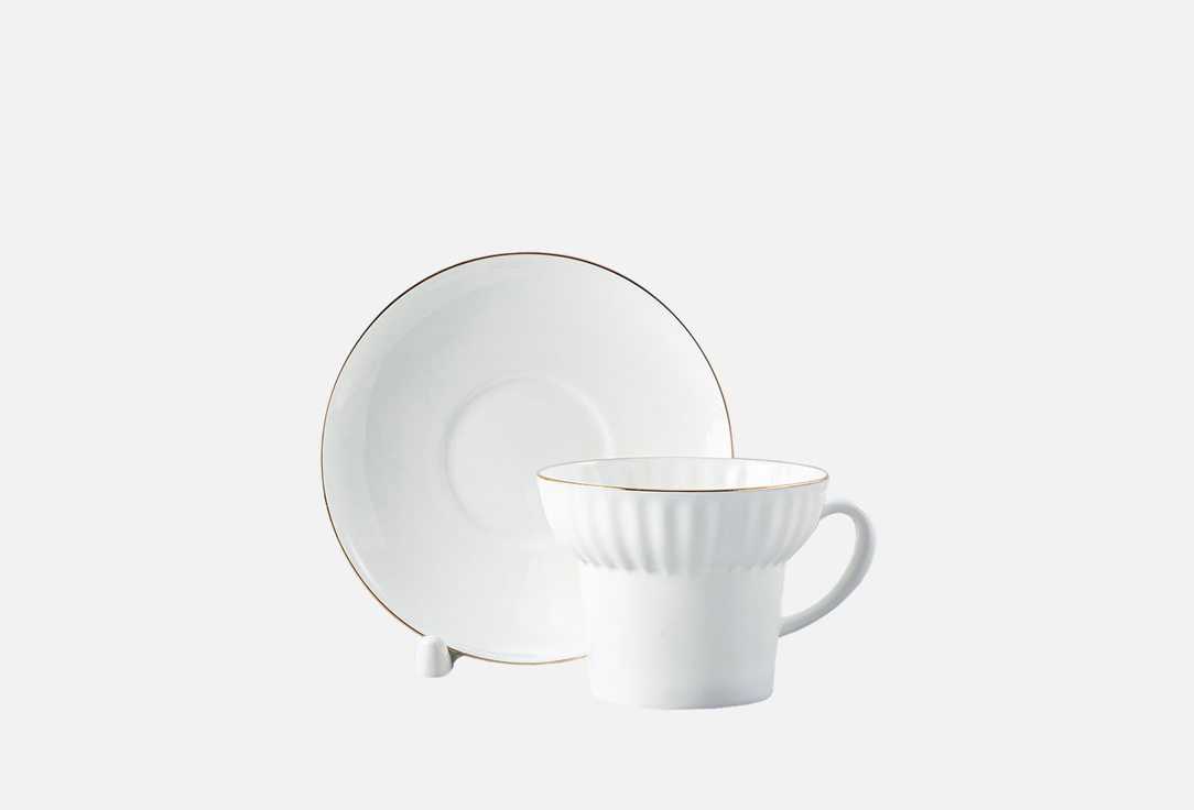 Изображение товара чайная пара Императорский фарфоровый завод золотой кантик