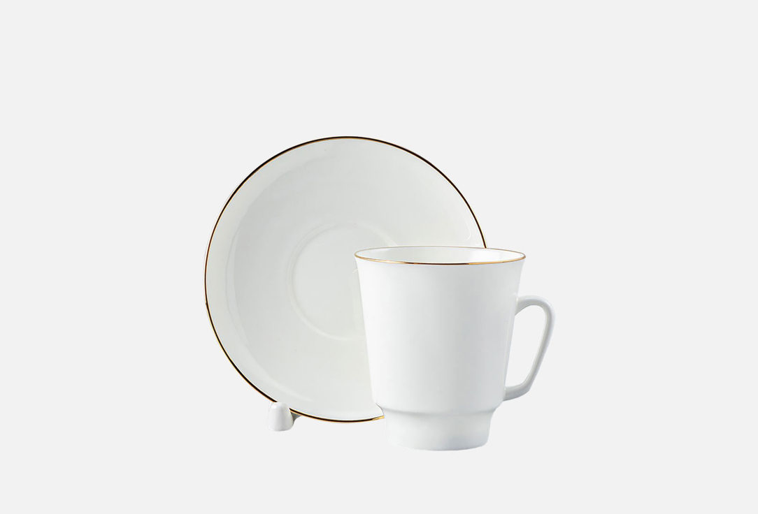 Изображение товара кофейная пара Императорский фарфоровый завод форма майская, золотой кантик