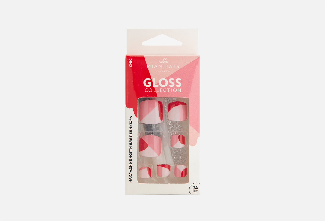 Набор накладных ногтей MIAMITATS GLOSS PEDICURE Chic 1 шт набор накладных ногтей miamitats gloss stiletto lavander 2753 x1