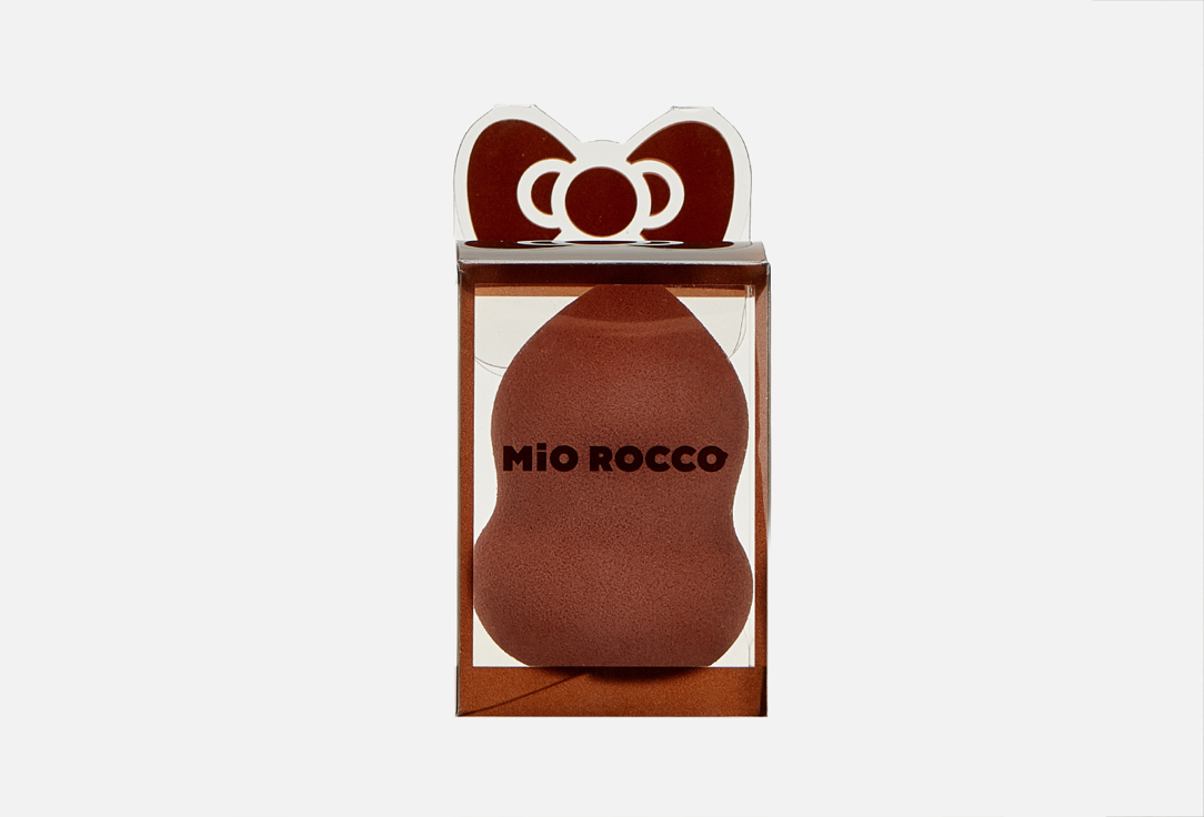 Спонж для макияжа грушевидной формы MiO ROCCO make up sponge коричневый