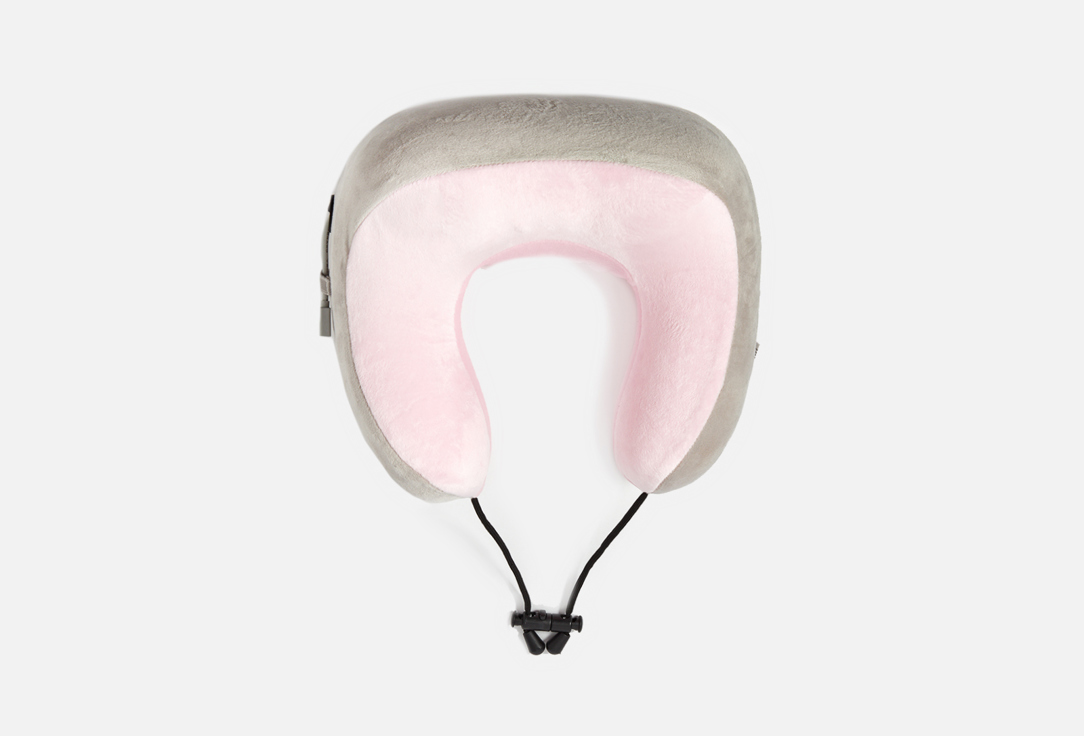 Подушка-подголовник для шеи BRADEX Massage pillow, серо-розовая 1 шт 1 шт u образная дорожная надувная подушка для шеи