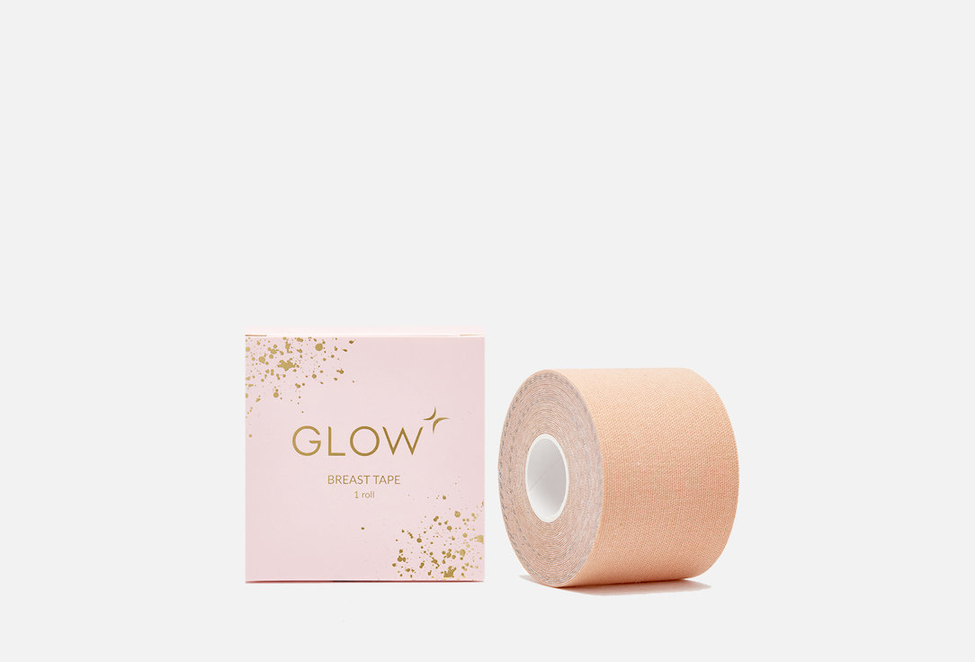 

Тейп для фиксации груди с накладками на соски GLOW CARE, Boob Tape Roll with Nipple Covers 1 шт