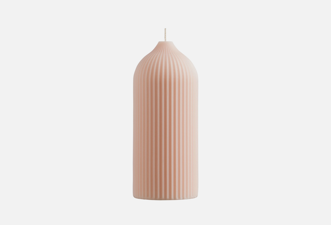 Свеча декоративная TKANO Бежево-розовый, 16.5 см 1 шт