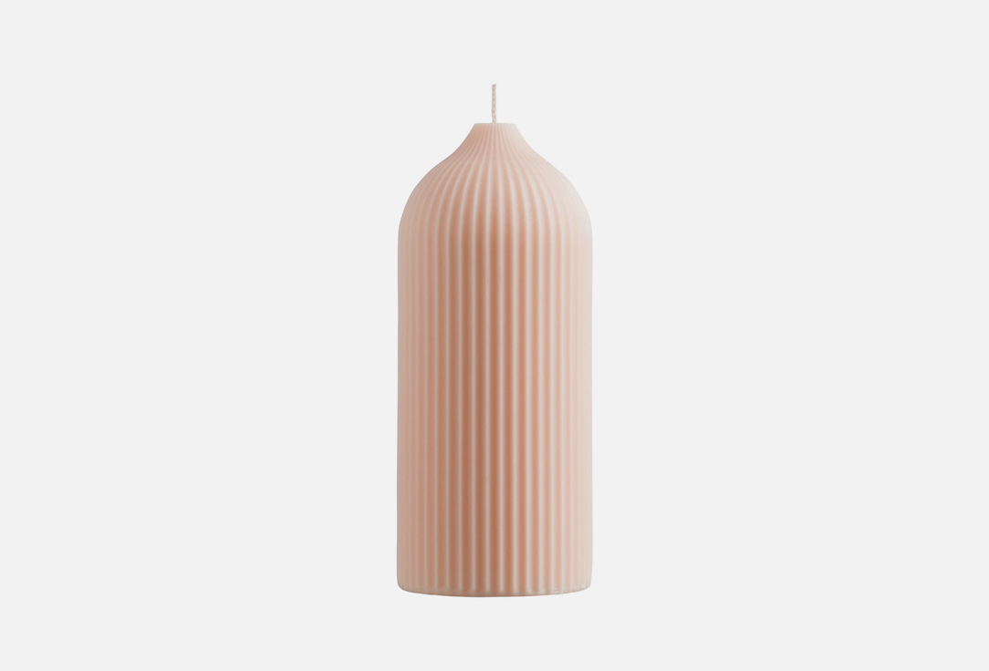 Свеча декоративная  Tkano бежево-розовый, 16.5 см 