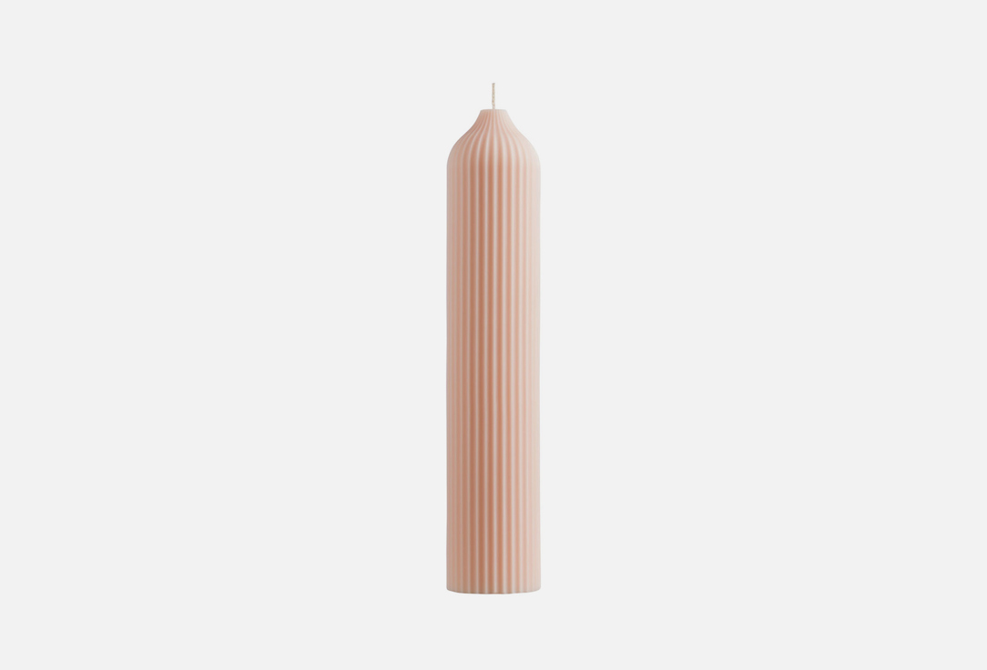 Свеча декоративная TKANO Бежево-розовый, 25.5 см 1 шт свеча декоративная tkano свеча декоративная из коллекции edge 16 5 см