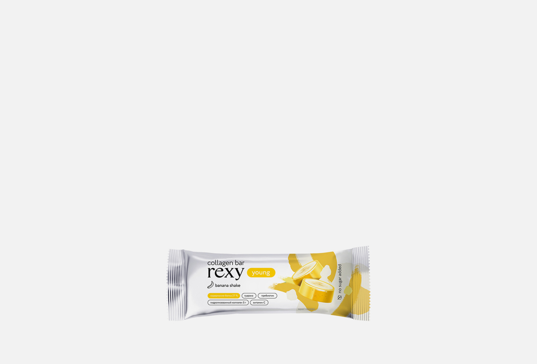 Батончик REXY Банановый шейк с коллагеном 1 шт батончик с высоким содержанием белка protein rex collagen bar ванильное мороженое 35 гр