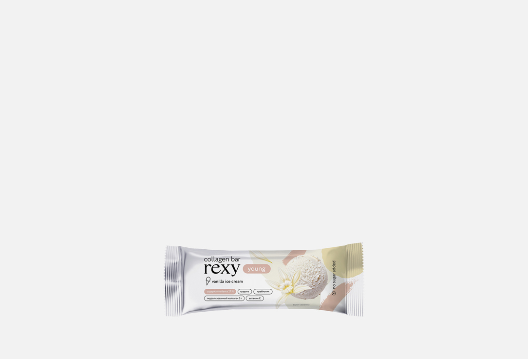 Батончик REXY Ванильное Мороженое с коллагеном 1 шт батончик с высоким содержанием белка protein rex relax кокос ромашка авокадо 40 мл