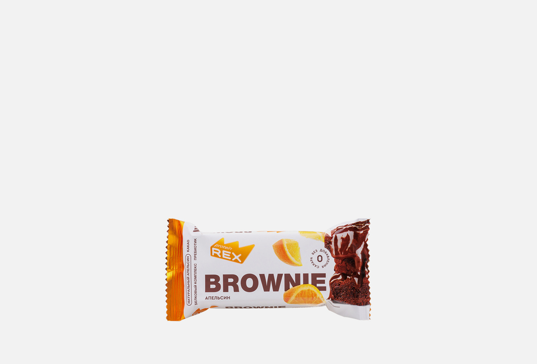 Пирожное протеиновое PROTEINREX Брауни апельсиновое 1 шт пирожное protein rex brownie вишневое 50г