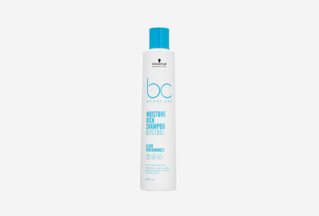 шампунь schwarzkopf professional bonacure clean performance moisture kick shampoo шампунь для сухих волос 250 мл Шампунь для кудрявых и сухих волос SCHWARZKOPF PROFESSIONAL Moisture Kick Shampoo 250 мл