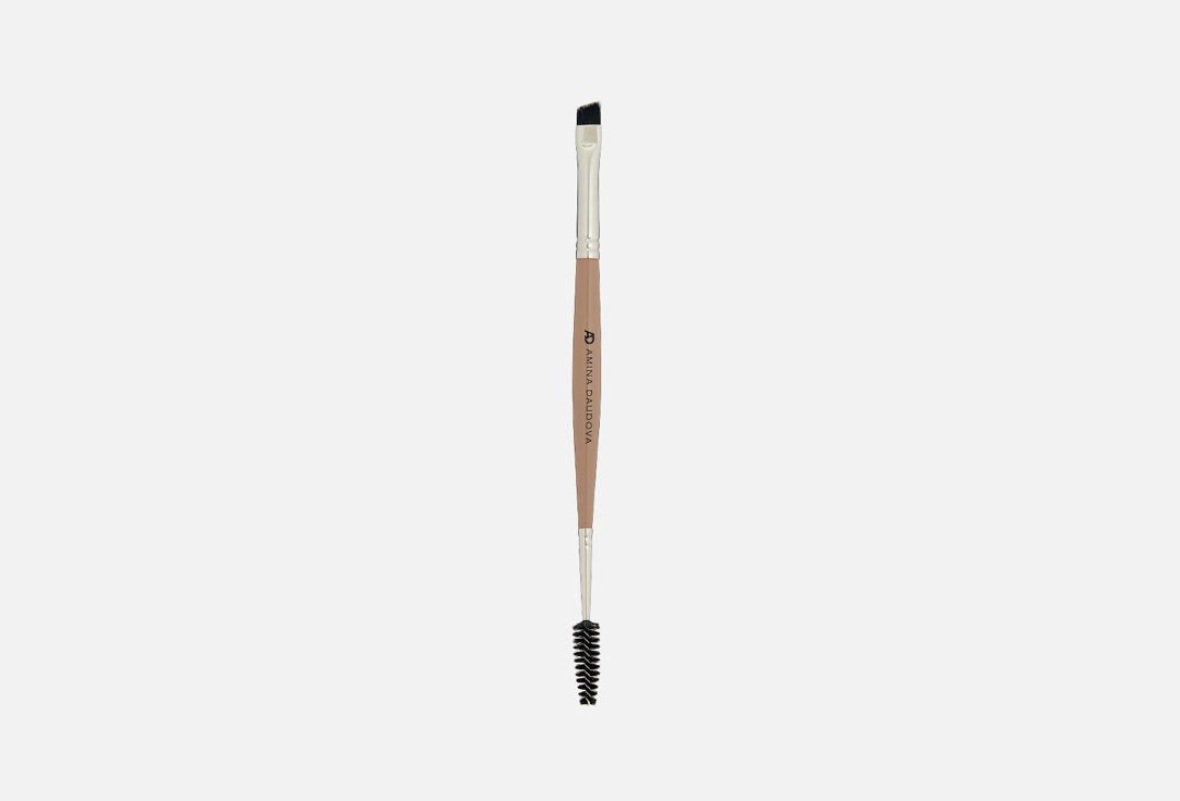 Изображение товара Кисть двусторонняя для оформления бровей Amina Daudova brushes AD12 Double-sided brush for eyebrow decoration