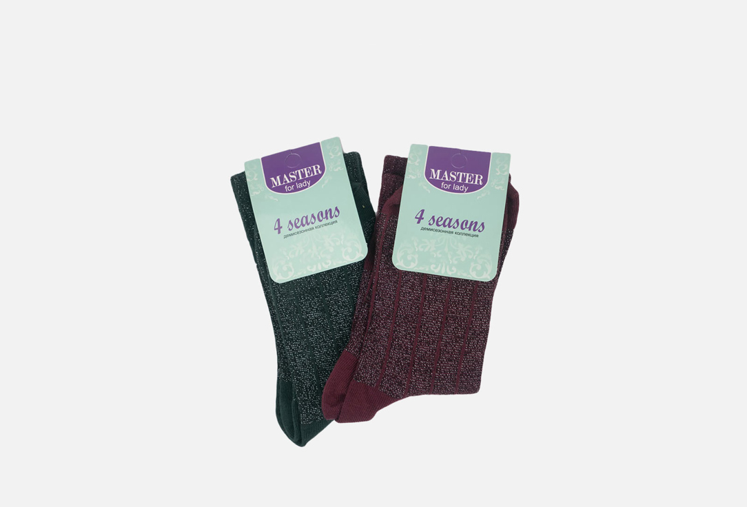 комплект женских носков с люрексом Master Socks комплект из 2 пар 