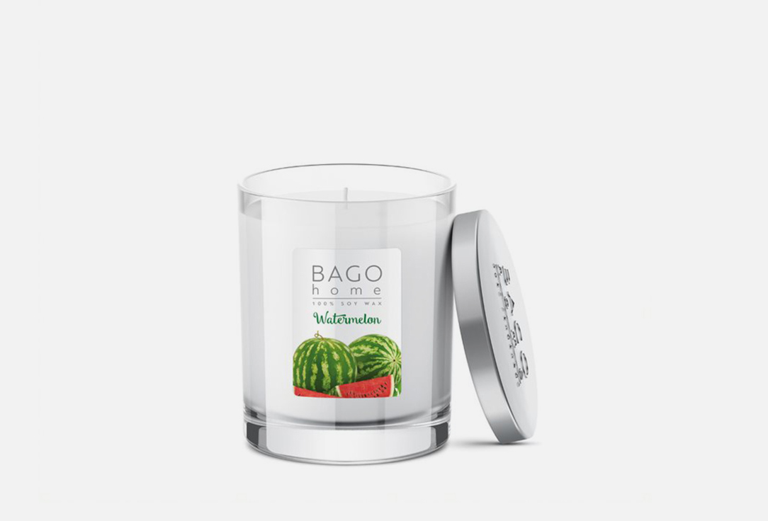 Ароматическая свеча BAGO HOME Watermelon 132 г ароматическая свеча bago home figs 132 г