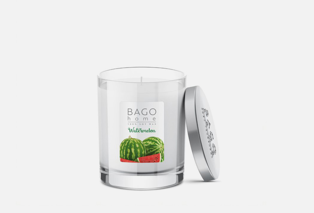 Ароматическая свеча BAGO HOME Watermelon 132 г ароматическая свеча соучастник свеча 180г в стекле
