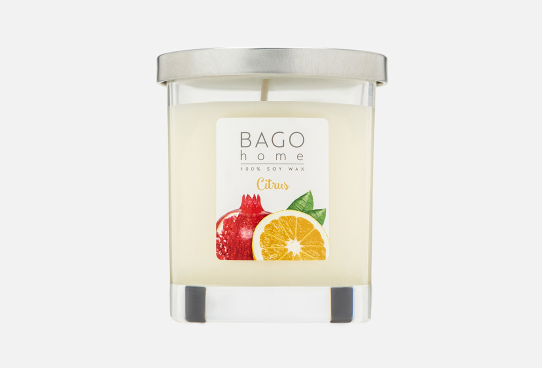Ароматическая свеча BAGO HOME Citrus 132 г ароматическая свеча bago home holiday city 132 гр