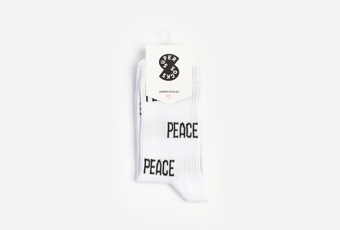 Носки SUPER SOCKS Peace 40-45 мл носки super socks white 40 45 размер