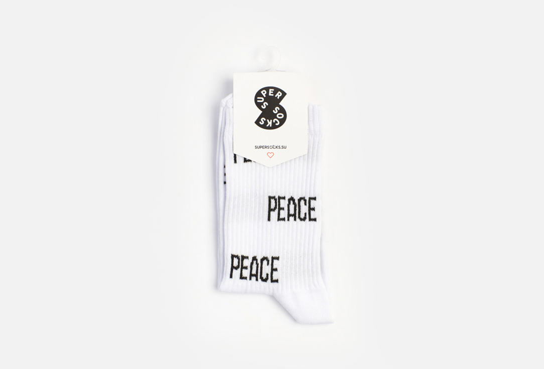 Носки SUPER SOCKS Peace 40-45 мл носки super socks белый 40 45