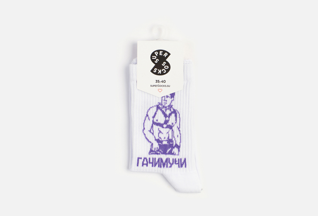 носки super socks дино фиолетовый 35 40 размер Носки SUPER SOCKS Гачимучи 35-40 мл
